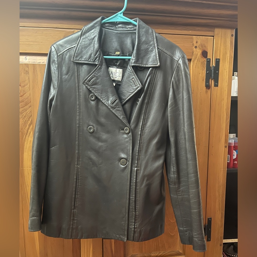 Vakko Brown supple leather jacket Small women’s
